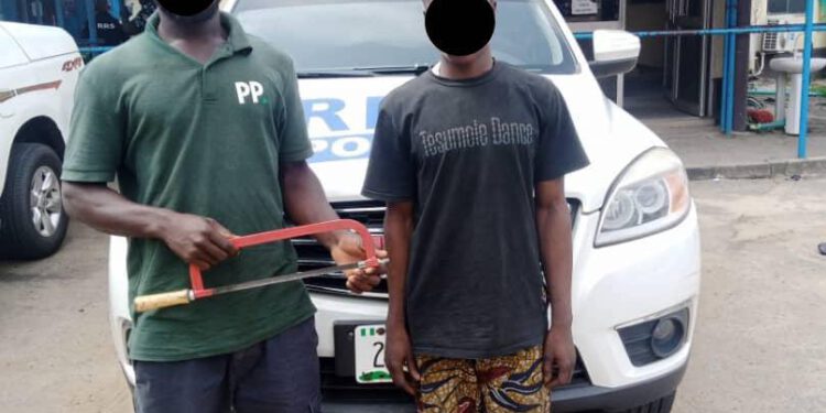 TRANSPORT INFRASTRUCTURE VANDALIZATION: LAGOS POLICE NABS 2 SUSPECTS