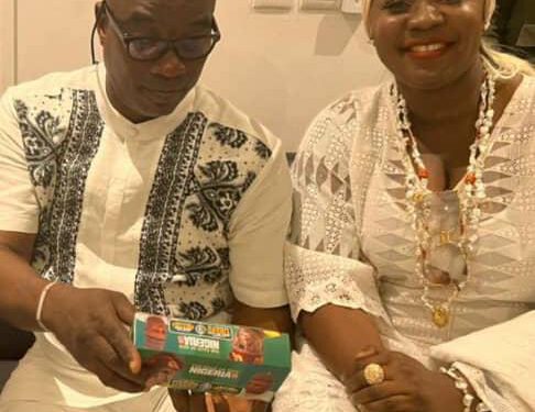 2023: Princess Adenike Akindele Takes Tinubu Campaign To KWAM I Musical Show; Distributes Special Tinubu Radios To Guests