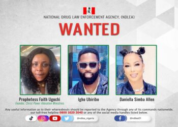 NDLEA declares prophetess, celebrity couple, wanted over seized illicit drugs