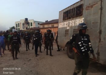 94 SUSPECTS ARRESTED, LOCALLY FABRICATED GUN, ILLICIT SUBSTANCES, CHARMS, RECOVERED AS TASKFORCE RAIDS PEN-CINEMA-FAGBA RAILWAY TRACK.