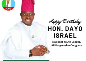 AYODEJI RILWAN TINUBU CELEBRATES APC NATIONAL YOUTH LEADER, DR. ABDULLAHI TEMIDAYO ISRAEL, ON HIS BIRTHDAY.
