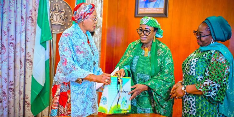 First Lady of Nigeria Urges Youths to Embrace Virtues of Patience and Hard Work, Decries High Rate of Trafficking