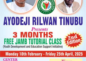 AYODEJI RILWAN TINUBU LAUNCHES 2ND EDITION OF FREE JAMB CLASS FOR LAGOS MAINLAND STUDENTS