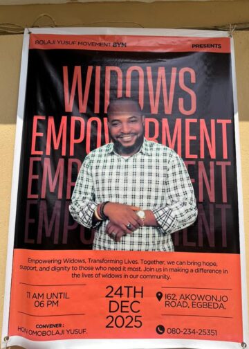 Former Councillor Continues Widows’ Support