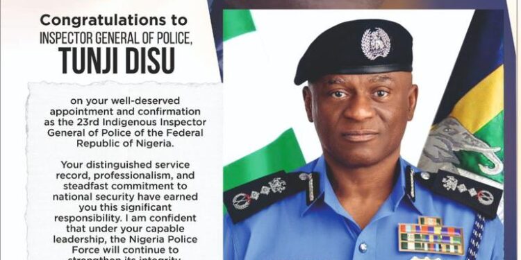 DISU’S APPOINTMENT SIGNALS RENEWED MOMENTUM FOR POLICE REFORM – MOGAJI